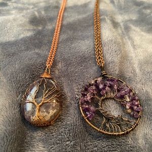 Amethyst copper necklace bundle